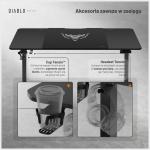 Birou electric Diablo Chairs X-Tensio 1400, 140 x 60  x 117 cm, Sarcina maxima 80kg, Inaltime ajustabila, Suport casti, Negru 15 - lerato.ro