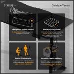 Birou electric Diablo Chairs X-Tensio 1400, 140 x 60  x 117 cm, Sarcina maxima 80kg, Inaltime ajustabila, Suport casti, Negru 19 - lerato.ro