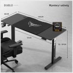 Birou electric Diablo Chairs X-Tensio 1400, 140 x 60  x 117 cm, Sarcina maxima 80kg, Inaltime ajustabila, Suport casti, Negru 20 - lerato.ro