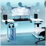 Birou electric Diablo Chairs X-Tensio 1600, 160 x 60  x 117 cm, Sarcina maxima 80kg, Inaltime ajustabila, Suport casti, Alb 9 - lerato.ro