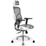 Scaun ergonomic Diablo Chairs V-Basic, Recliner, Suport Lombar / Cervical, Ajustabil, Alb / Gri 3 - lerato.ro