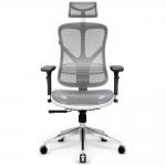 Scaun ergonomic Diablo Chairs V-Basic, Recliner, Suport Lombar / Cervical, Ajustabil, Alb / Gri 2 - lerato.ro