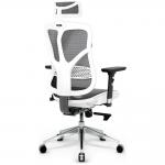 Scaun ergonomic Diablo Chairs V-Basic, Recliner, Suport Lombar / Cervical, Ajustabil, Alb / Gri 4 - lerato.ro