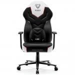 Scaun de gaming Diablo Chairs X-Gamer 2.0, Normal Size, Recliner, Suport Lombar / Cervical, Ergonomic, Ajustabil, Alb / Negru 2 - lerato.ro