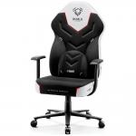 Scaun de gaming Diablo Chairs X-Gamer 2.0, Normal Size, Recliner, Suport Lombar / Cervical, Ergonomic, Ajustabil, Alb / Negru 4 - lerato.ro