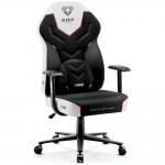 Scaun de gaming Diablo Chairs X-Gamer 2.0, Normal Size, Recliner, Suport Lombar / Cervical, Ergonomic, Ajustabil, Alb / Negru 5 - lerato.ro