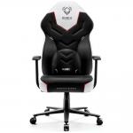 Scaun de gaming Diablo Chairs X-Gamer 2.0, Normal Size, Recliner, Suport Lombar / Cervical, Ergonomic, Ajustabil, Alb / Negru 6 - lerato.ro