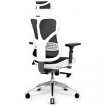 Scaun ergonomic Diablo Chairs V-Basic, Recliner, Suport Lombar / Cervical, Ajustabil, Alb / Negru 4 - lerato.ro
