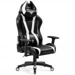 Scaun de gaming Diablo Chairs X-Player 2.0, Normal Size, Recliner, Suport Lombar / Cervical, Ergonomic, Ajustabil, Negru / Alb 3 - lerato.ro