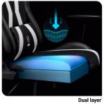 Scaun de gaming Diablo Chairs X-Player 2.0, Normal Size, Recliner, Suport Lombar / Cervical, Ergonomic, Ajustabil, Negru / Alb 15 - lerato.ro
