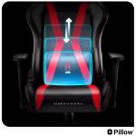 Scaun de gaming Diablo Chairs X-Player 2.0, Normal Size, Recliner, Suport Lombar / Cervical, Ergonomic, Ajustabil, Negru / Rosu 9 - lerato.ro