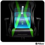 Scaun de gaming Diablo Chairs X-Player 2.0, Normal Size, Recliner, Suport Lombar / Cervical, Ergonomic, Ajustabil, Negru / Verde 16 - lerato.ro