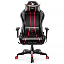 Scaun de gaming Diablo Chairs X-One 2.0, King Size, Recliner, Suport Lombar / Cervical, Ergonomic, Ajustabil, Negru / Rosu