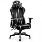 Scaun de gaming Diablo Chairs X-One 2.0, Normal Size, Recliner, Suport Lombar / Cervical, Ergonomic, Ajustabil, Negru / Alb 3 - lerato.ro