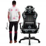 Scaun de gaming Diablo Chairs X-One 2.0, Normal Size, Recliner, Suport Lombar / Cervical, Ergonomic, Ajustabil, Negru 7 - lerato.ro