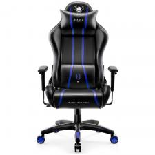 Scaun de gaming Diablo Chairs X-One 2.0, Normal Size, Recliner, Suport Lombar / Cervical, Ergonomic, Ajustabil, Negru / Albastru