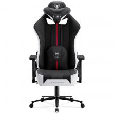 Scaun de gaming Diablo Chairs X-Player 2.0, King Size, Recliner, Suport Lombar / Cervical, Ergonomic, Ajustabil, Negru / Alb