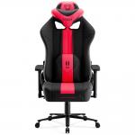 Scaun de gaming Diablo Chairs X-Player 2.0, King Size, Recliner, Suport Lombar / Cervical, Ergonomic, Ajustabil, Negru / Rosu 2 - lerato.ro