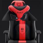 Scaun de gaming Diablo Chairs X-Player 2.0, King Size, Recliner, Suport Lombar / Cervical, Ergonomic, Ajustabil, Negru / Rosu 12 - lerato.ro