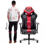 Scaun de gaming Diablo Chairs X-Player 2.0, King Size, Recliner, Suport Lombar / Cervical, Ergonomic, Ajustabil, Negru / Rosu 7 - lerato.ro