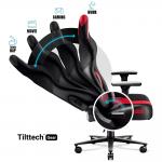 Scaun de gaming Diablo Chairs X-Player 2.0, King Size, Recliner, Suport Lombar / Cervical, Ergonomic, Ajustabil, Negru / Rosu 8 - lerato.ro