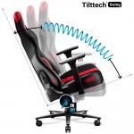 Scaun de gaming Diablo Chairs X-Player 2.0, King Size, Recliner, Suport Lombar / Cervical, Ergonomic, Ajustabil, Negru / Rosu 9 - lerato.ro