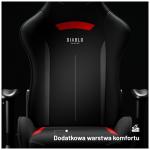 Scaun de gaming Diablo Chairs X-Starter, Recliner, Suport Lombar / Cervical, Ergonomic, Ajustabil, Negru / Rosu 15 - lerato.ro