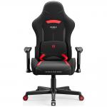 Scaun de gaming Diablo Chairs X-Starter, Recliner, Suport Lombar / Cervical, Ergonomic, Ajustabil, Negru / Rosu 2 - lerato.ro