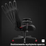 Scaun de gaming Diablo Chairs X-Starter, Recliner, Suport Lombar / Cervical, Ergonomic, Ajustabil, Negru / Rosu 8 - lerato.ro