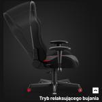 Scaun de gaming Diablo Chairs X-Starter, Recliner, Suport Lombar / Cervical, Ergonomic, Ajustabil, Negru / Rosu 9 - lerato.ro