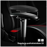 Scaun de gaming Diablo Chairs X-Starter, Recliner, Suport Lombar / Cervical, Ergonomic, Ajustabil, Negru / Rosu 10 - lerato.ro