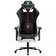 Scaun de gaming Diablo Chairs X-Player 2.0, King Size, Recliner, Ergonomic, Ajustabil, Negru / Alb