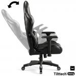 Scaun de gaming Diablo Chairs X-Ray 2.0, King Size, Recliner, Suport Lombar / Cervical, Ergonomic, Ajustabil, Negru / Gri 4 - lerato.ro