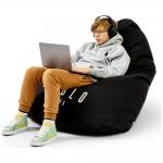 Fotoliu tip puf Diablo Chairs, Tesatura Cordura, 100 x 110 x 110 cm, Negru 4 - lerato.ro