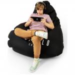 Fotoliu tip puf Diablo Chairs, Tesatura Cordura, 100 x 110 x 110 cm, Negru 6 - lerato.ro
