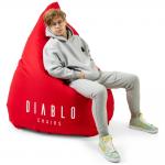 Fotoliu tip puf Diablo Chairs, Tesatura Cordura, 100 x 110 x 110 cm, Rosu 4 - lerato.ro