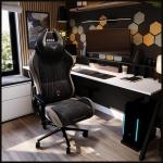 Scaun de gaming Diablo Chairs X-Horn 2.0, Normal Size, Recliner, Suport Lombar / Cervical, Ergonomic, Ajustabil, Black / Camel 7 - lerato.ro