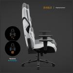 Scaun de gaming Diablo Chairs X-One PRIME, Normal Size, Recliner, Suport Lombar / Cervical, Ergonomic, Ajustabil, Gri 15 - lerato.ro