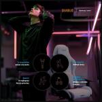 Scaun de gaming Diablo Chairs X-One PRIME, Normal Size, Recliner, Suport Lombar / Cervical, Ergonomic, Ajustabil, Gri 16 - lerato.ro