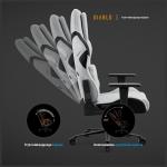 Scaun de gaming Diablo Chairs X-One PRIME, Normal Size, Recliner, Suport Lombar / Cervical, Ergonomic, Ajustabil, Gri 18 - lerato.ro