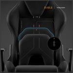 Scaun de gaming Diablo Chairs X-One PRIME, Normal Size, Recliner, Suport Lombar / Cervical, Ergonomic, Ajustabil, Negru 8 - lerato.ro