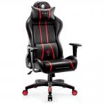 Scaun de gaming Diablo Chairs X-One 2.0, Normal Size, Recliner, Suport Lombar / Cervical, Ergonomic, Ajustabil, Negru / Rosu 5 - lerato.ro