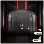 Scaun de gaming Diablo Chairs X-Ray, Normal Size, Recliner, Suport Lombar / Cervical, Ergonomic, Ajustabil, Negru / Rosu 6 - lerato.ro