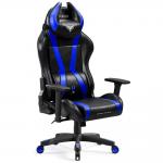 Scaun de gaming Diablo Chairs X-Horn 2.0, Normal Size, Recliner, Suport Lombar / Cervical, Ergonomic, Ajustabil, Negru / ALbastru 3 - lerato.ro