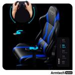 Scaun de gaming Diablo Chairs X-Horn 2.0, Normal Size, Recliner, Suport Lombar / Cervical, Ergonomic, Ajustabil, Negru / ALbastru 12 - lerato.ro