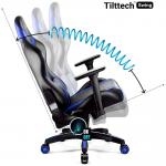 Scaun de gaming Diablo Chairs X-Horn 2.0, Normal Size, Recliner, Suport Lombar / Cervical, Ergonomic, Ajustabil, Negru / ALbastru 7 - lerato.ro