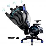 Scaun de gaming Diablo Chairs X-Horn 2.0, Normal Size, Recliner, Suport Lombar / Cervical, Ergonomic, Ajustabil, Negru / ALbastru 8 - lerato.ro