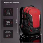 Rucsac Diablo Chairs Prime, 27L, Compatibil cu laptop de pana la 15.6 inch, Negru / Rosu 7 - lerato.ro