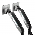 Suport dublu pentru monitor Diablo RGB X-Arm, 17-35 inch, Rotire brat 360 grade, Gri / Negru 3 - lerato.ro