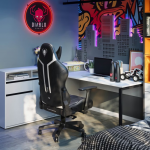 Neon decorativ LED Diablo Chairs, 10W, Diametru 54cm, Rosu 6 - lerato.ro